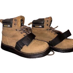 Cougar Paws Men's Peak Performer Roofing Boots Brown Lace Up Traction Size 12